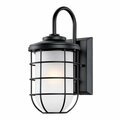 Brightbomb Matte Black Finish Frosted Glass Wall Fixture BR2690201